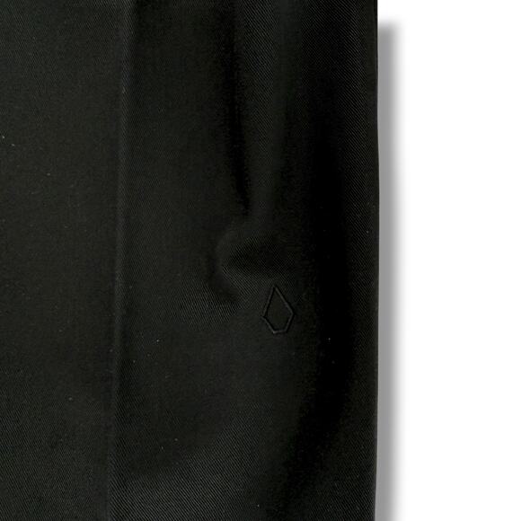 Volcom Whawhat Black Chino Ankle Pants Girls Size 10 Boyfriend Fit - Picture 5 of 7